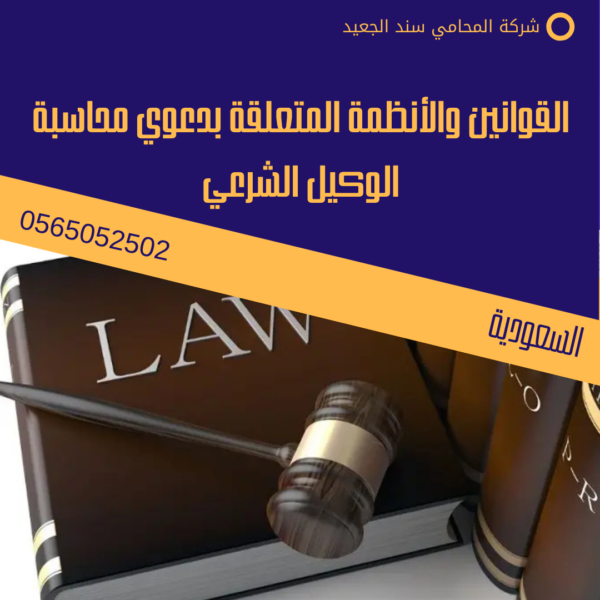القوانين والأنظمة المتعلقة بدعوي محاسبة الوكيل الشرعي