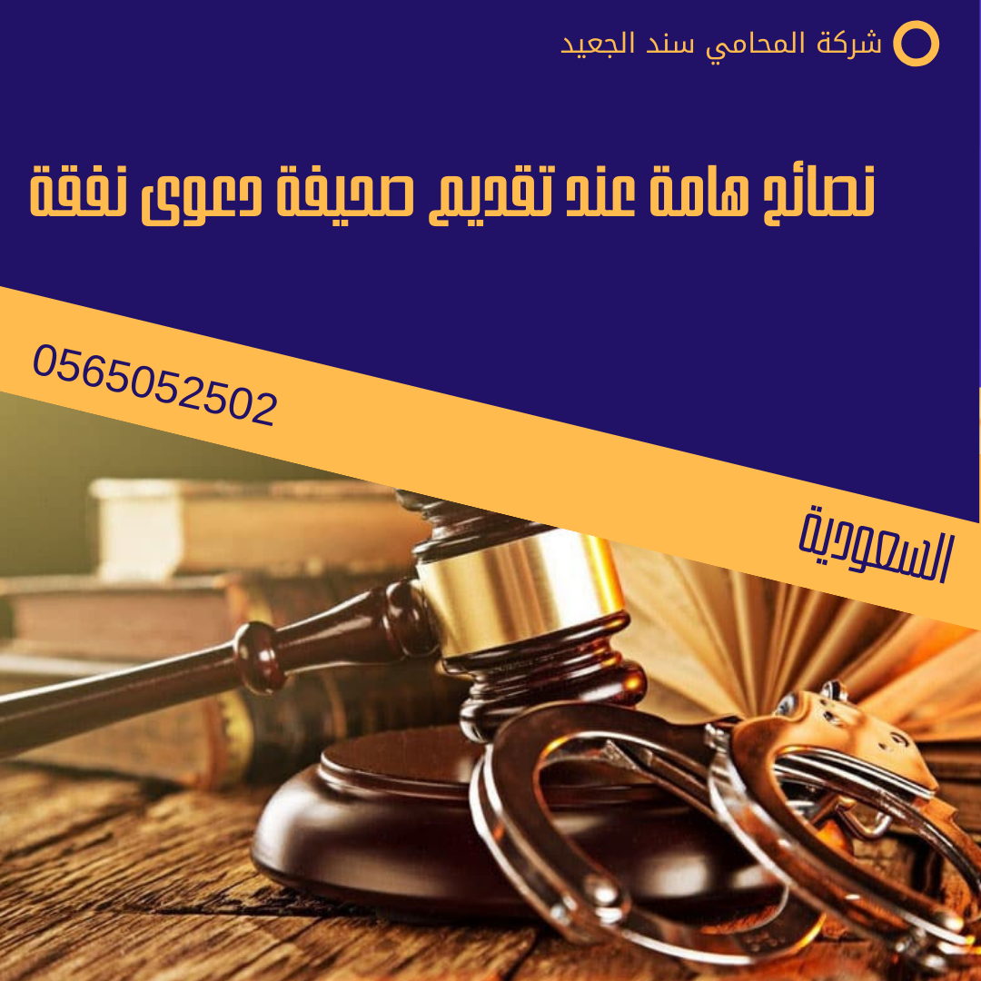 نصائح هامة عند تقديم صحيفة دعوى نفقة