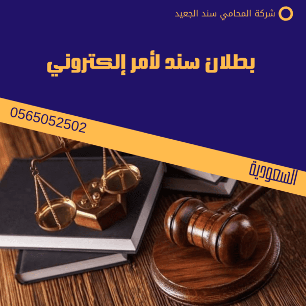 بطلان سند لأمر إلكتروني