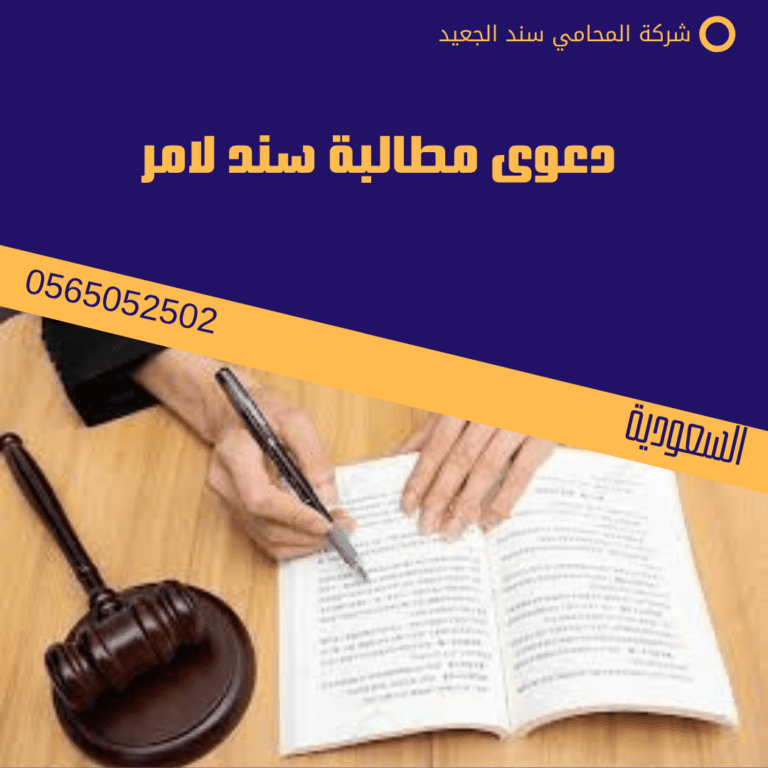 دعوى مطالبة سند لامر