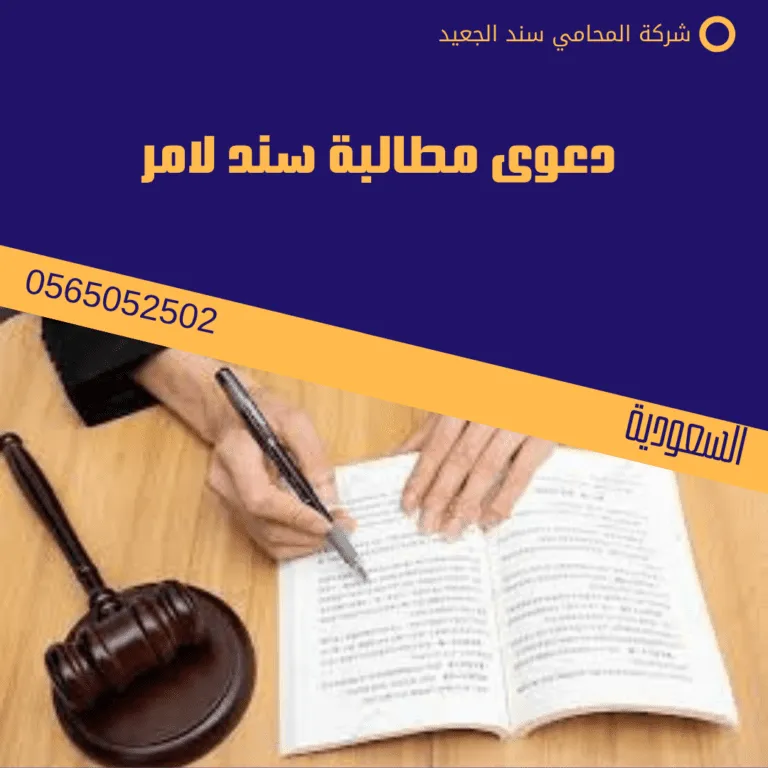 دعوى مطالبة سند لامر 52 دعوى مطالبة سند لامر